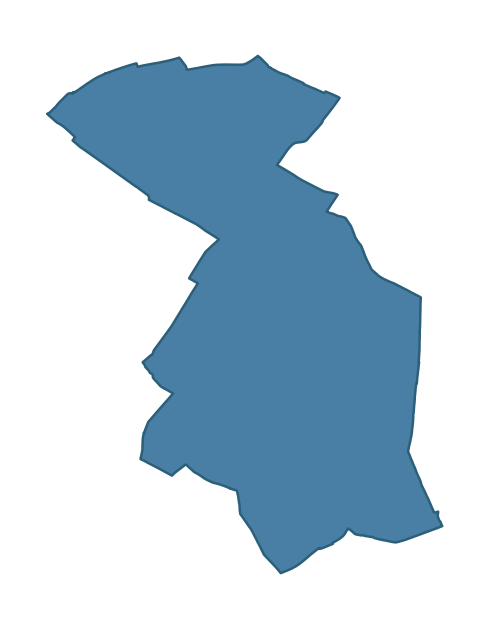 Detailed boundary map of HOLYWOOD ward, Ards and North Down
