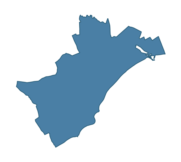 Detailed boundary map of KILKEEL ward, Newry, Mourne and Down
