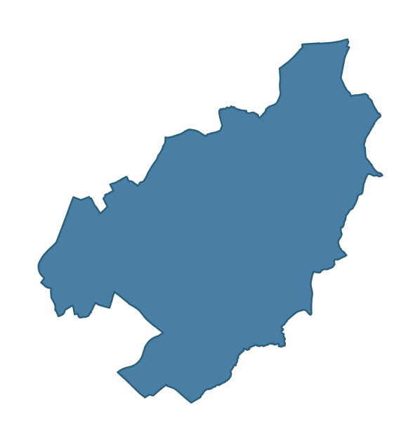 Detailed boundary map of KILLYMEAL ward, Mid Ulster