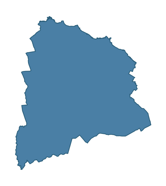 Detailed boundary map of KINBANE ward, Causeway Coast and Glens