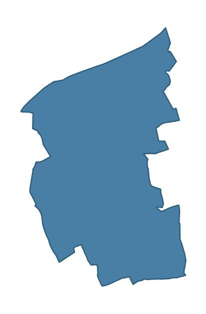 Detailed boundary map of KNOCKNASHINNA ward, Newry, Mourne and Down