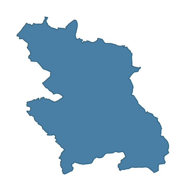 Detailed boundary map of LAGAN ward, Lisburn and Castlereagh