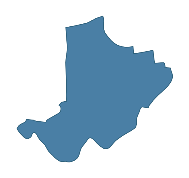 Detailed boundary map of LAGAN VALLEY ward, Lisburn and Castlereagh