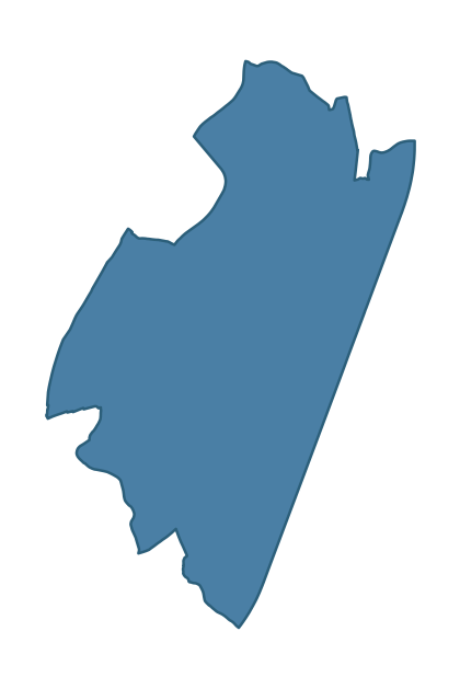 Detailed boundary map of LAMBEG ward, Lisburn and Castlereagh