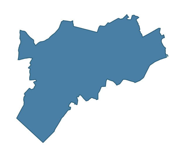 Detailed boundary map of LOUGHRIES ward, Ards and North Down