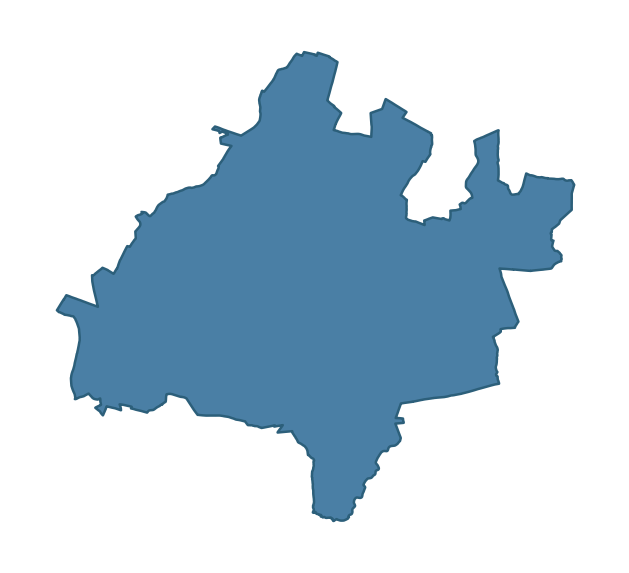 Detailed boundary map of MAGHABERRY ward, Lisburn and Castlereagh