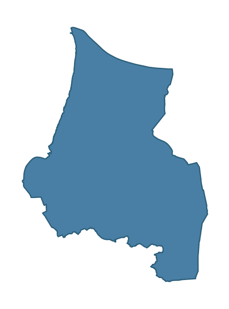 Detailed boundary map of MAGILLIGAN ward, Causeway Coast and Glens