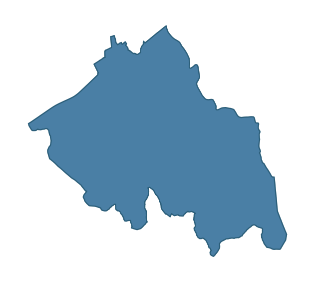 Detailed boundary map of MAHON ward, Armagh City, Banbridge and Craigavon