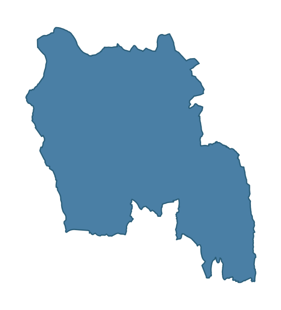 Detailed boundary map of MAYOBRIDGE ward, Newry, Mourne and Down
