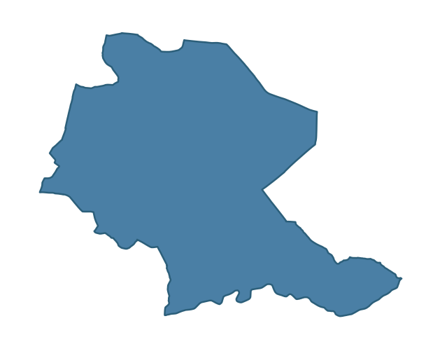 Detailed boundary map of MOIRA ward, Lisburn and Castlereagh