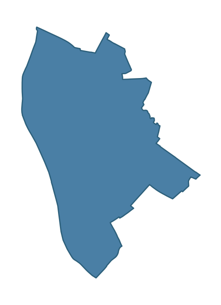 Detailed boundary map of MOUNTSANDEL ward, Causeway Coast and Glens