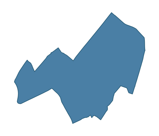 Detailed boundary map of MOURNEVIEW ward, Armagh City, Banbridge and Craigavon