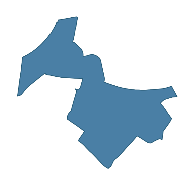 Detailed boundary map of MOVILLA ward, Ards and North Down
