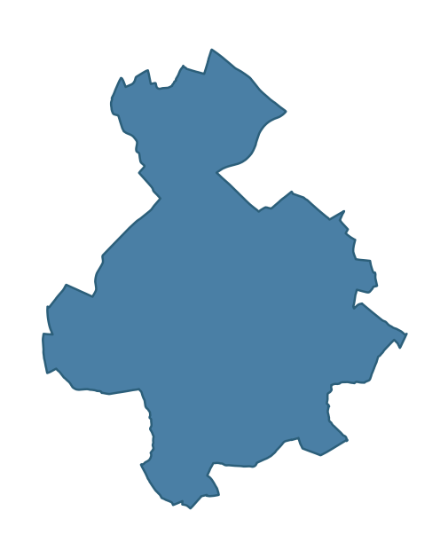 Detailed boundary map of MOYGASHEL ward, Mid Ulster