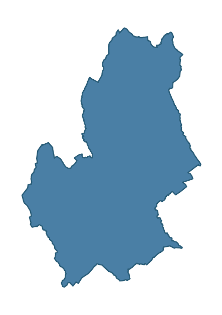Detailed boundary map of MULLAGHBANE ward, Newry, Mourne and Down