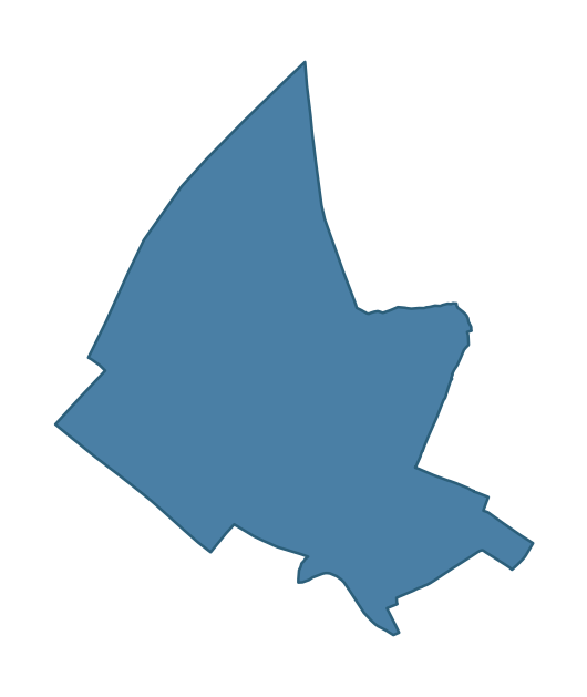 Detailed boundary map of NEWTOWNBREDA ward, Lisburn and Castlereagh