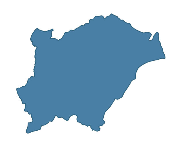 Detailed boundary map of NEWTOWNSTEWART ward, Derry City and Strabane
