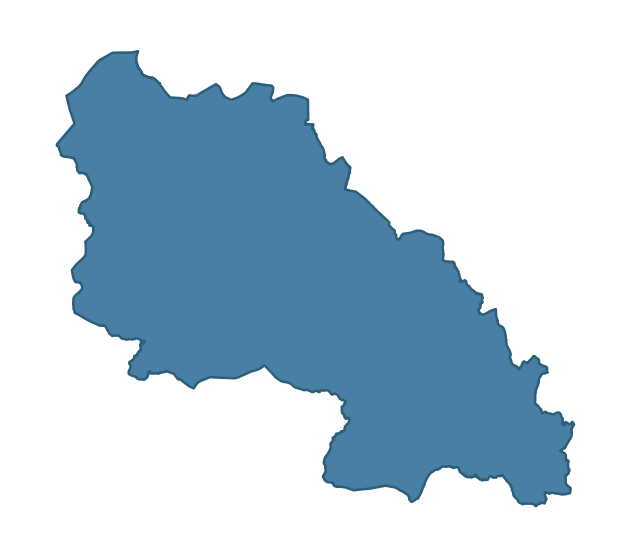 Detailed boundary map of OAKLANDS ward, Mid Ulster