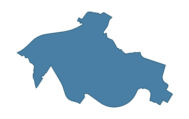 Detailed boundary map of O'NEILL ward, Antrim and Newtownabbey