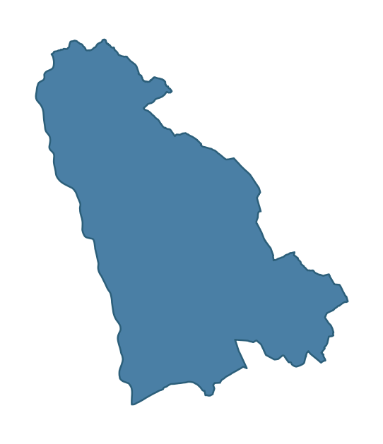 Detailed boundary map of PORTGLENONE ward, Mid and East Antrim