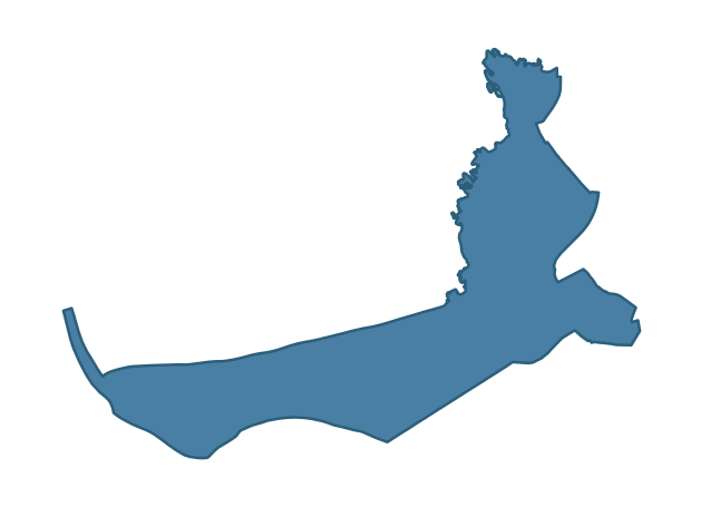 Detailed boundary map of PORTSTEWART ward, Causeway Coast and Glens
