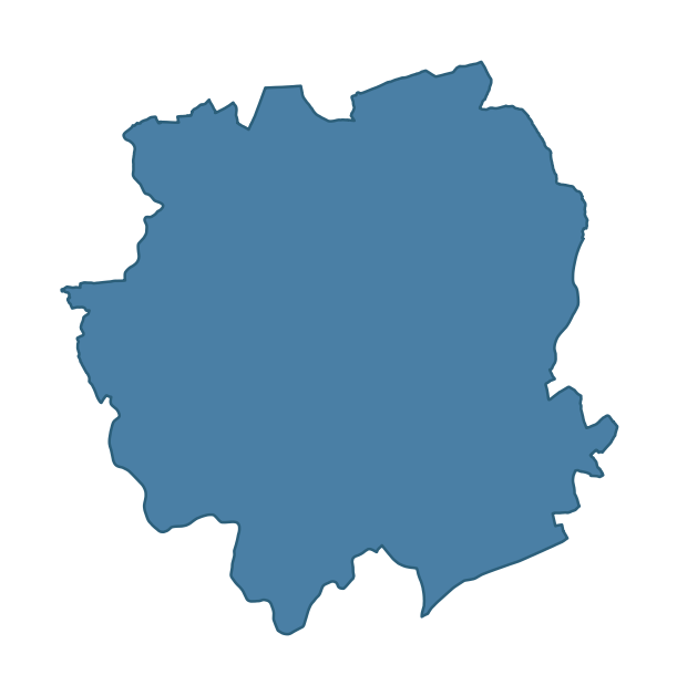 Detailed boundary map of QUOILE ward, Newry, Mourne and Down