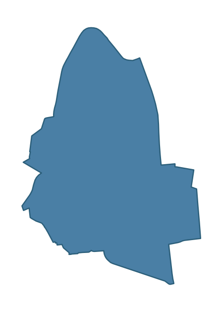 Detailed boundary map of RATHCOOLE ward, Antrim and Newtownabbey