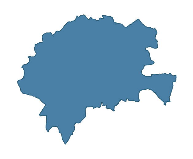 Detailed boundary map of RATHFRILAND ward, Armagh City, Banbridge and Craigavon