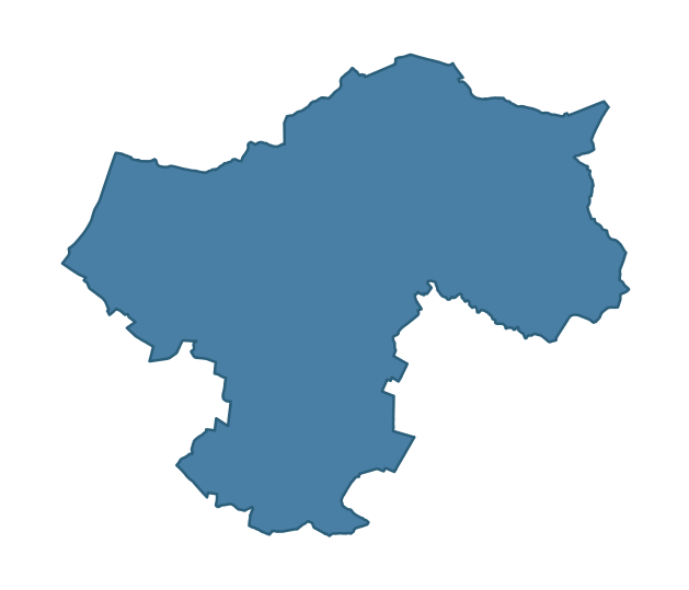 Detailed boundary map of RAVERNET ward, Lisburn and Castlereagh