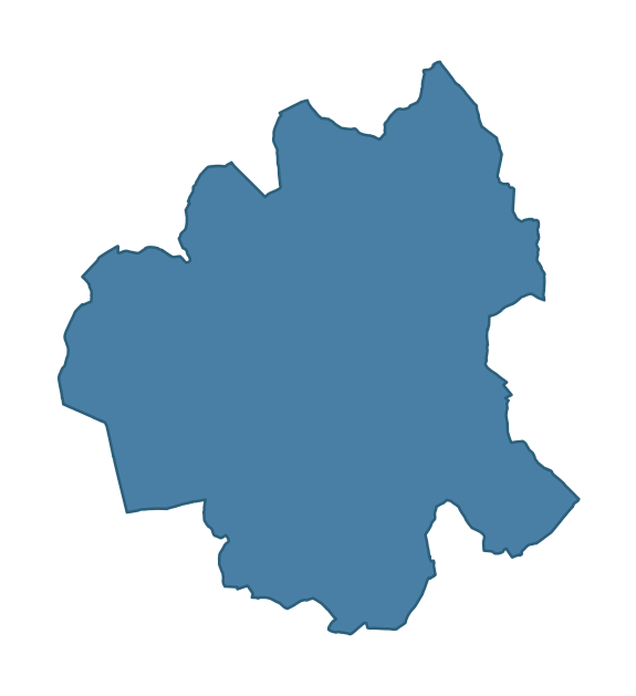 Detailed boundary map of SAINTFIELD ward, Newry, Mourne and Down