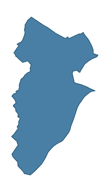 Detailed boundary map of SHERIFF'S MOUNTAIN ward, Derry City and Strabane