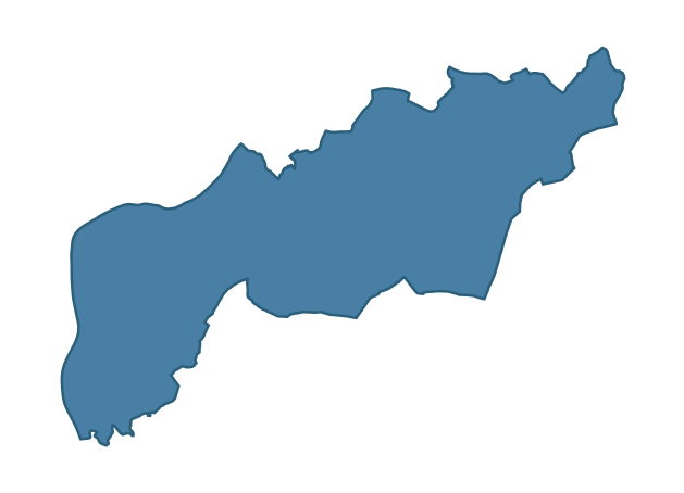 Detailed boundary map of SLIEVEKIRK ward, Derry City and Strabane