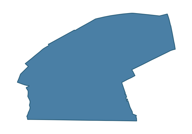 Detailed boundary map of SUNNYLANDS ward, Mid and East Antrim