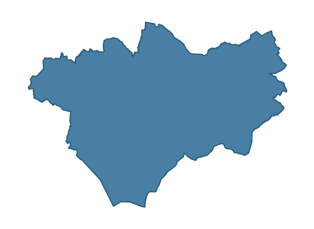 Detailed boundary map of TOLLYMORE ward, Newry, Mourne and Down