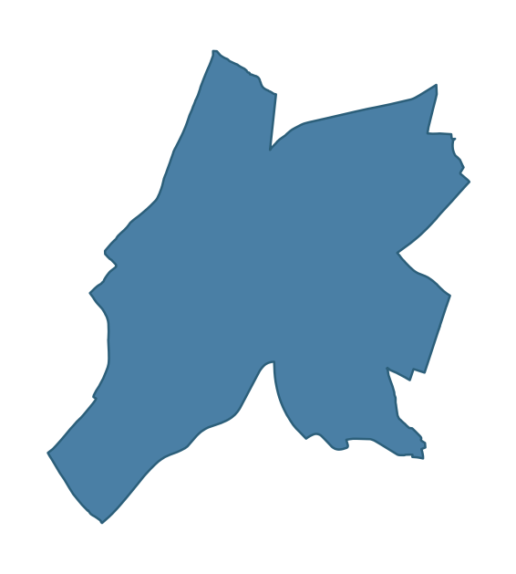 Detailed boundary map of TURF LODGE ward, Belfast