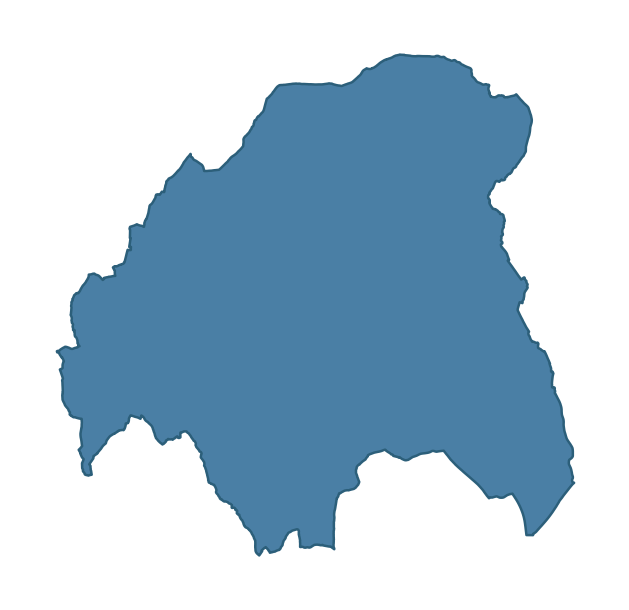 Detailed boundary map of WHITECROSS ward, Newry, Mourne and Down