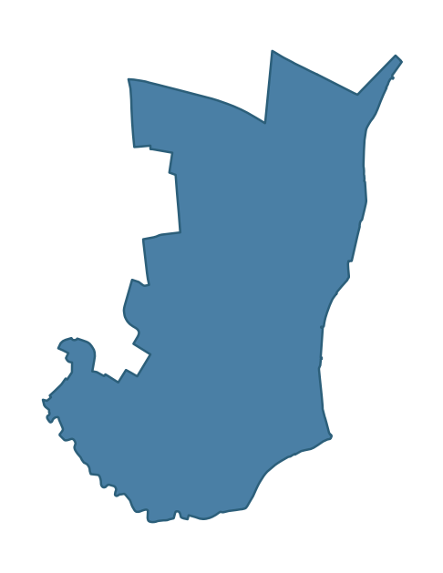 Detailed boundary map of WHITEHOUSE ward, Antrim and Newtownabbey