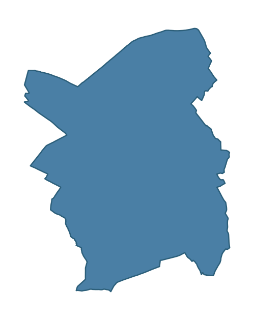 Detailed boundary map of WHITE MOUNTAIN ward, Lisburn and Castlereagh