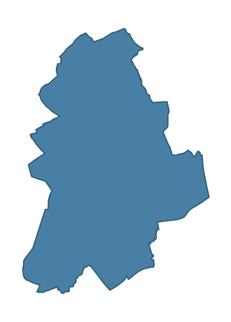 Detailed boundary map of WOODBURN ward, Mid and East Antrim
