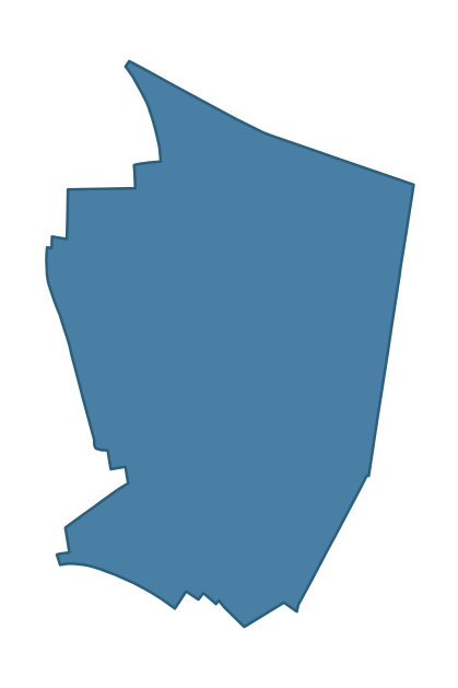 Detailed boundary map of WOODVALE ward, Belfast