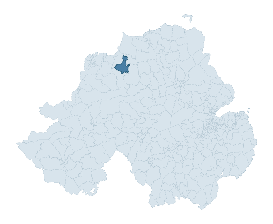 Regional context map showing ALTAHULLION ward within Causeway Coast and Glens