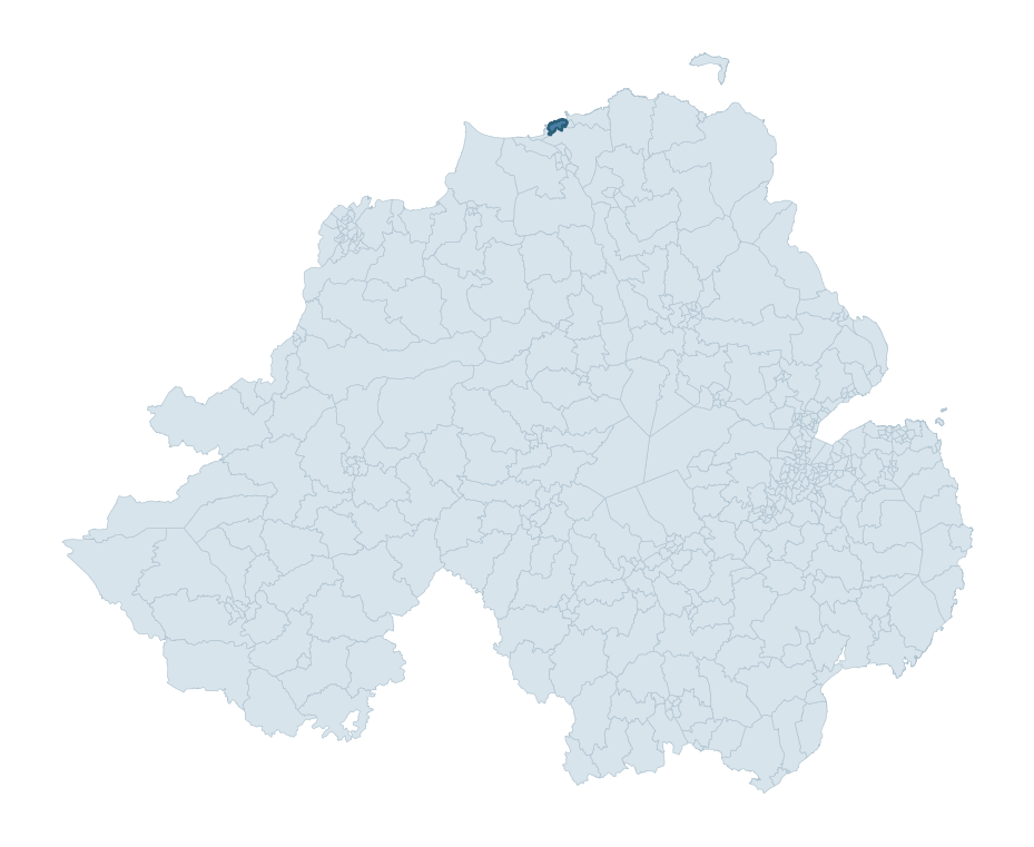 Regional context map showing ATLANTIC ward within Causeway Coast and Glens