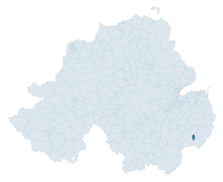 Regional context map showing CATHEDRAL ward within Newry, Mourne and Down