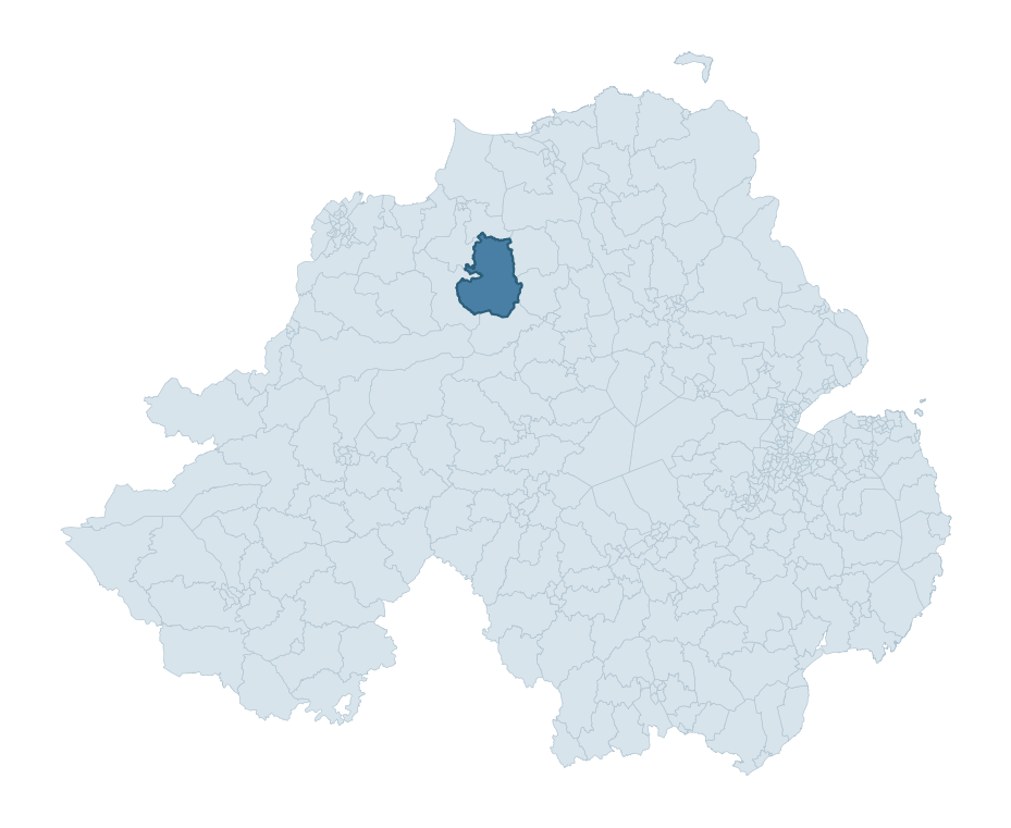 Regional context map showing DUNGIVEN ward within Causeway Coast and Glens