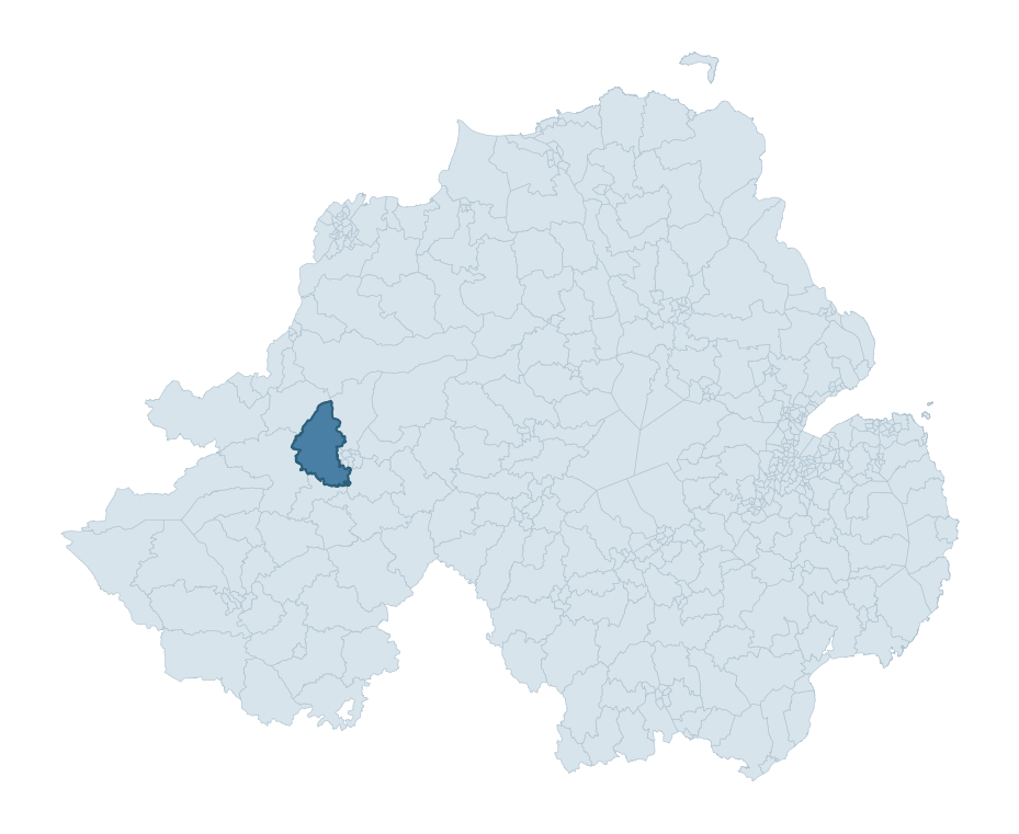 Regional context map showing FAIRY WATER ward within Fermanagh and Omagh