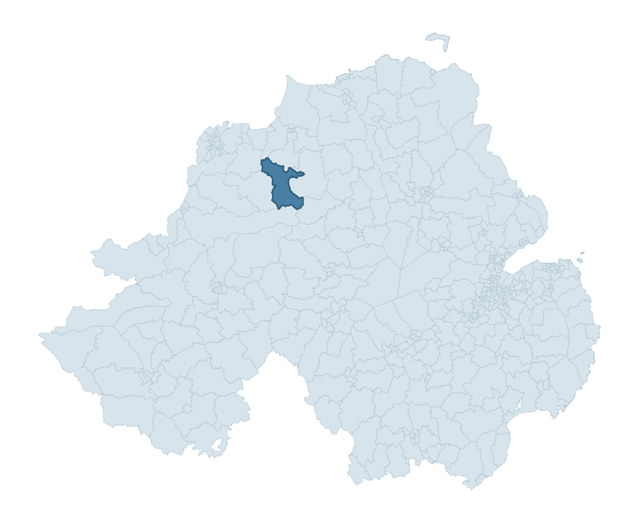 Regional context map showing FEENY ward within Causeway Coast and Glens