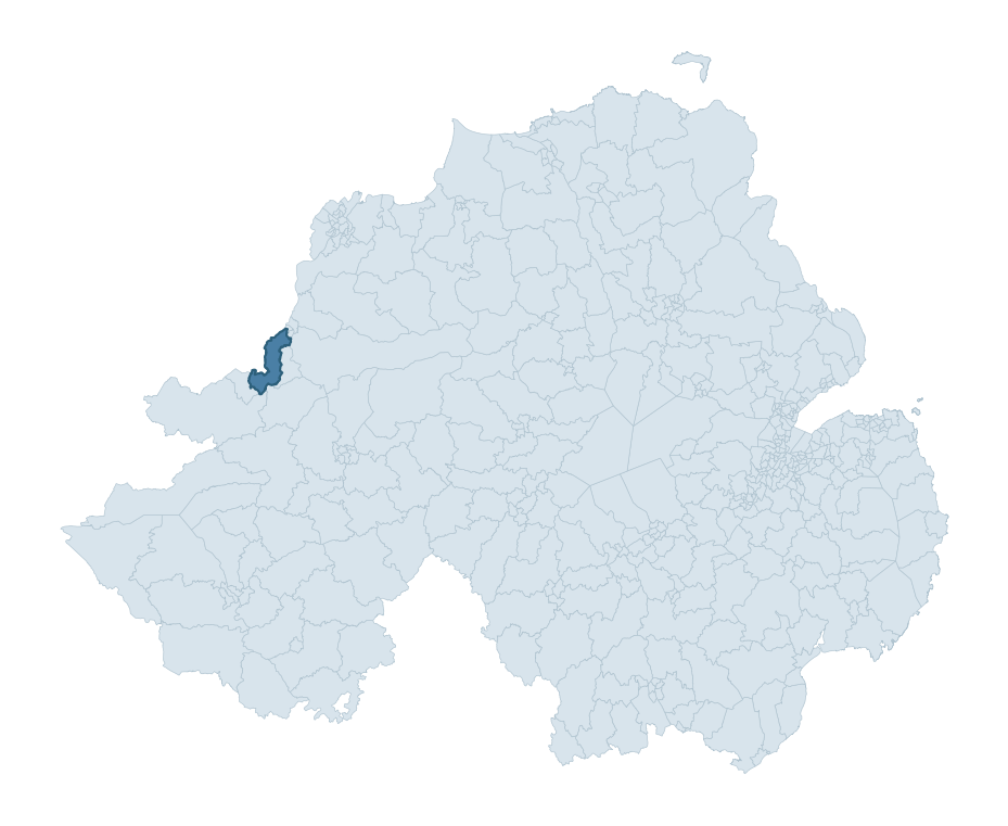 Regional context map showing FINN ward within Derry City and Strabane