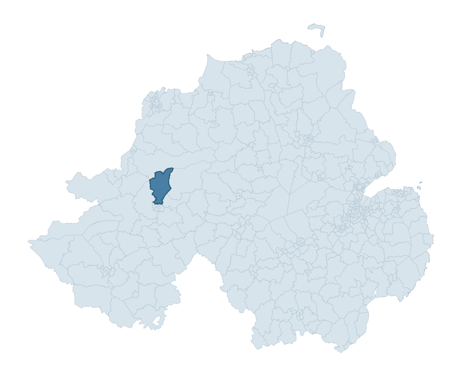 Regional context map showing GORTIN ward within Fermanagh and Omagh