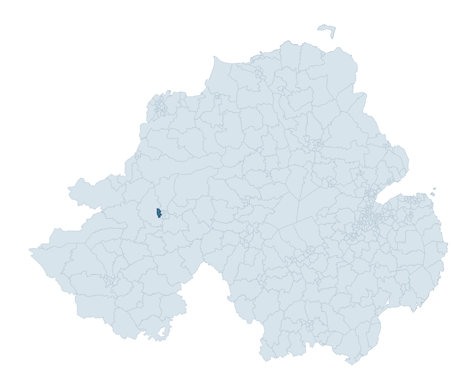 Regional context map showing GORTRUSH ward within Fermanagh and Omagh