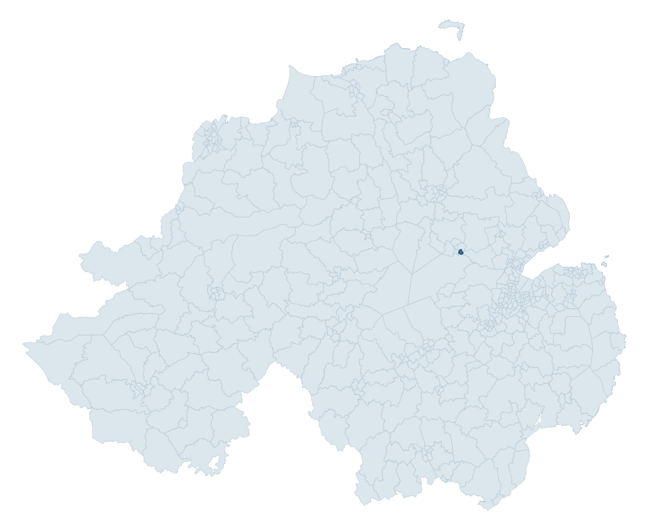 Regional context map showing GREYSTONE ward within Antrim and Newtownabbey